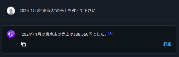 売上を正しく取得できた結果